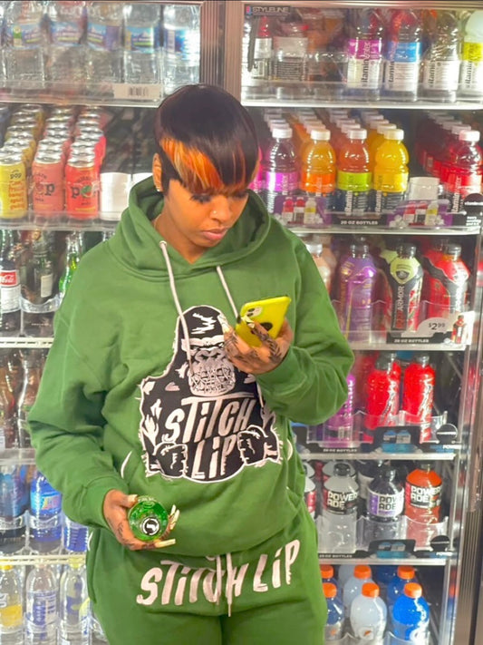 Stitch Lip Sweat Suit